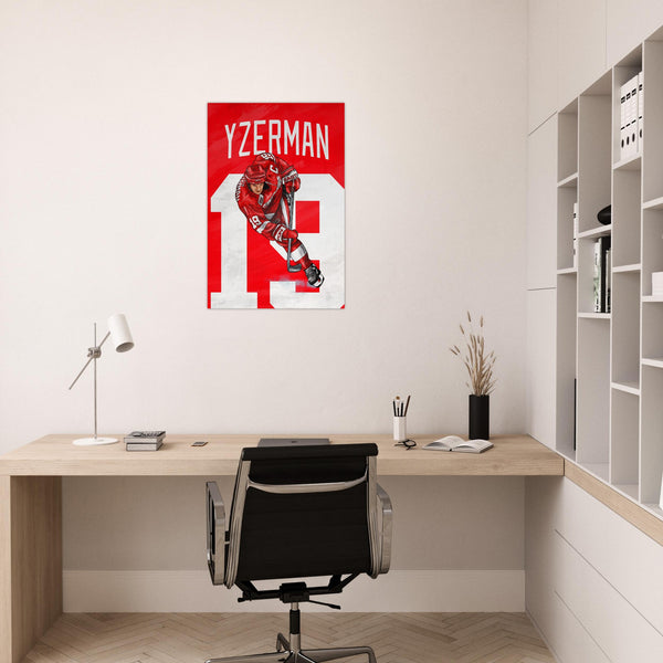 Yzerman Detroit Jersey Project Print