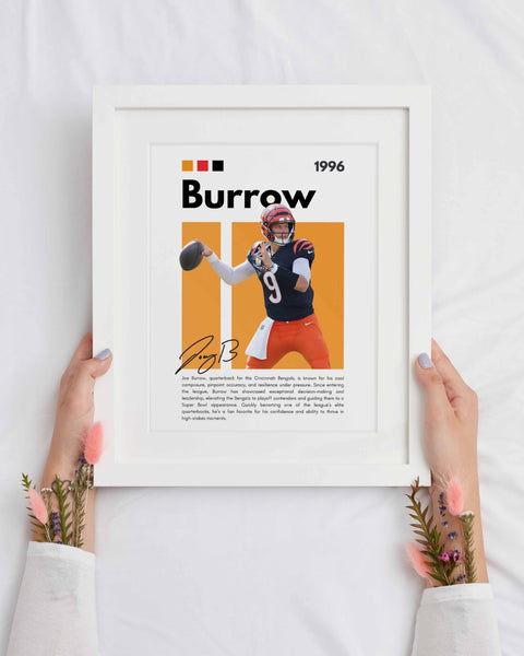 Joe Burrow Cincinnati Bengals Poster – NFL Wall Art
