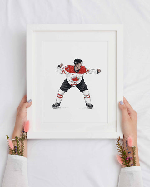 Vertical Orientation version of Sidney Crosby Golden Goal Print