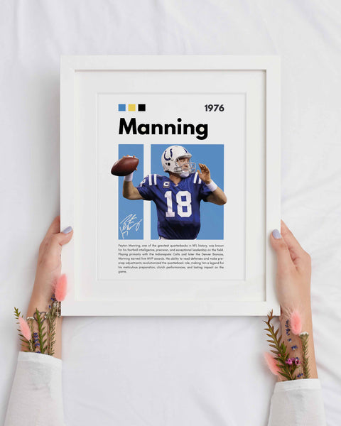 Peyton Manning Indianapolis Colts Poster – NFL Wall Art