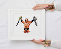 Tripl3 H Wrestling Print