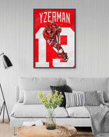 Yzerman Detroit Jersey Project Print