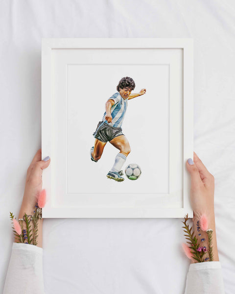 Maradona Soccer Print