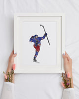 Kreider New York Hockey Print