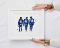 Marner Nylander Matthews Toronto Print