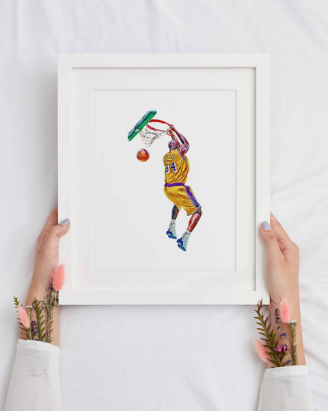 SHAQ LA Basketball Print