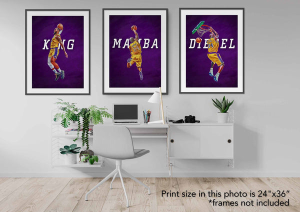 Mamba / Diesel / King set of three prints