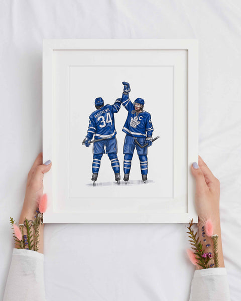 Matthews and Tavares high five print